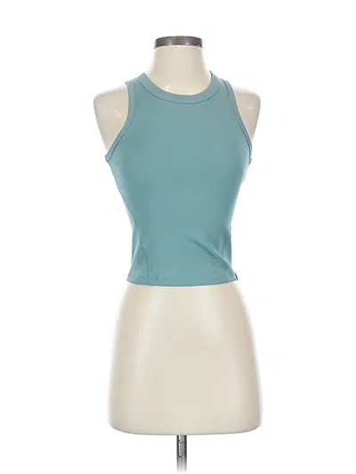 Pre-owned Barry's Tank Top Teal Halter Neckline Tops In Blue