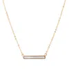 Barse Bar None Genuine Green Jasper, Genuine Botswana Agate Or Genuine Mother-of-pearl Thin Rectangle Pend In Genuine Mother-of-pearl