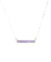Barse Bar None Sterling Silver And Genuine Onyx Necklace In Genuine Amethyst