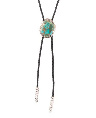 Barse Bolo Tie Blue Turquoise Sterling Silver Abstract Necklace In Genuine Turquoise