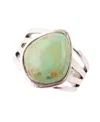 Barse Classy Genuine Turquoise And Sterling Silver Abstract Ring In Genuine Turquoise