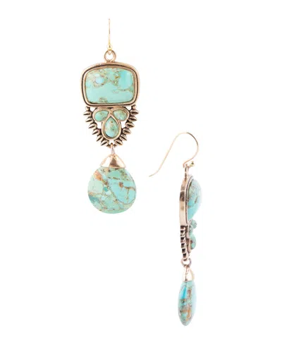 Barse Genuine Turquoise Imara Statement Drop Earrings In Blue