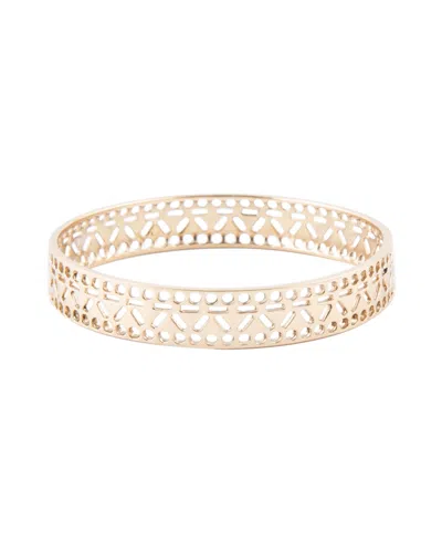 Barse Gold Tone Bronze Egyption Circle Bangle Bracelet In Genuine Bronze