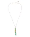 Barse Horned Genuine Turquoise Abstract Pendant Necklace In Genuine Turquoise