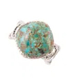 Barse Hypnosis Genuine Turquoise And Sterling Silver Abstract Ring In Genuine Turquoise
