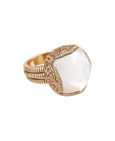 Barse Imitation Pearl Gold-tone Navajo Statement Ring In Multi