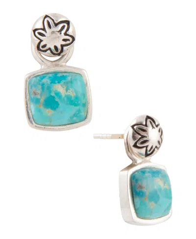 Barse Little Bits Blue Turquoise Post Silver Earrings