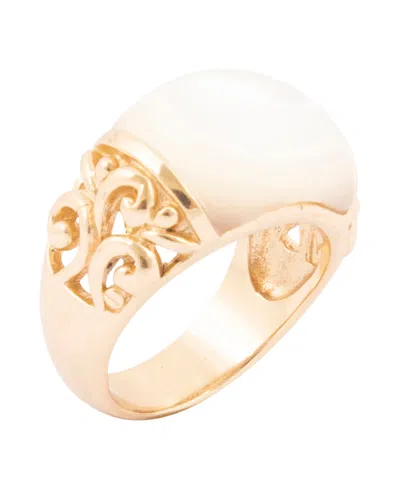 Barse Mother Of Pearl Statement Ring In Multi