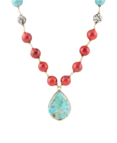 Barse Multi-stone Pendant Necklace