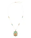 Barse Scenic Sedona Desert Blue Turquoise Golden Pendant Necklace