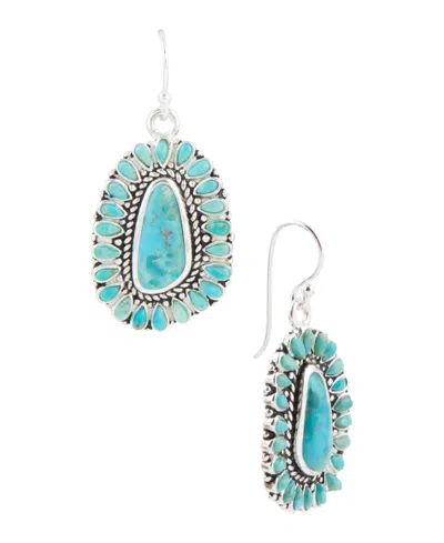 Barse Sedona Blue Turquoise Silver Drop Earrings