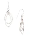 BARSE SWIRLED GENUINE STERLING SILVER ABSTRACT DROP EARRINGS