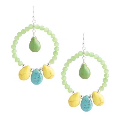 Barse Women's Drop Earrings In Lime In Green