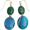 Barse Women's Earth And Sky Earrings In Blue/green In Multi