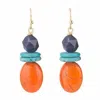 Barse Women's Sunset Breeze Earrings In Orange In Orange