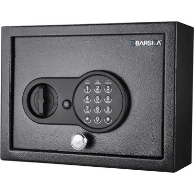 Barska 0.15  Cu Ft Top Opening Keypad Security Safe In Gloss