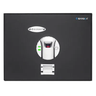 Barska 0.23 Cubic Ft Top Opening Biometric Safe In Satin Black