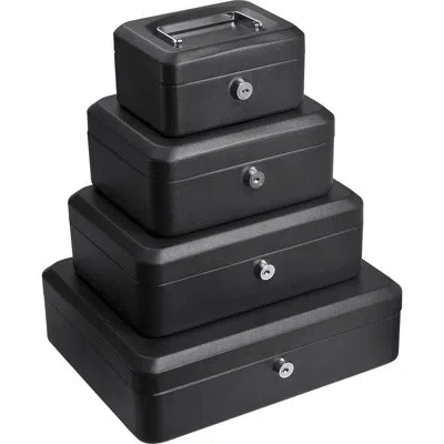 Barska 10" Cash Box W Key Lock Blk In Black