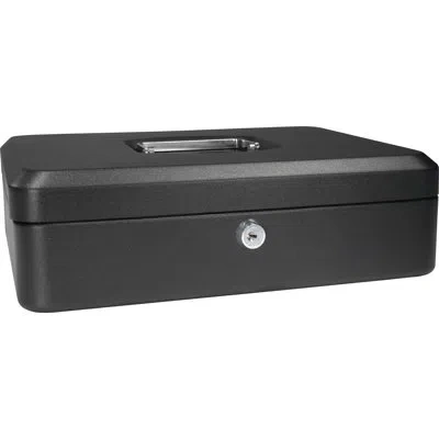 Barska 12" Cash Box W Key Lock Blk In Black