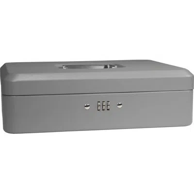 Barska 12" Cashbox W Combination Lock Grey In Gray