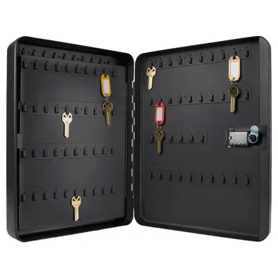 Barska 156 Keys Lock Box With Combination Lock, Black