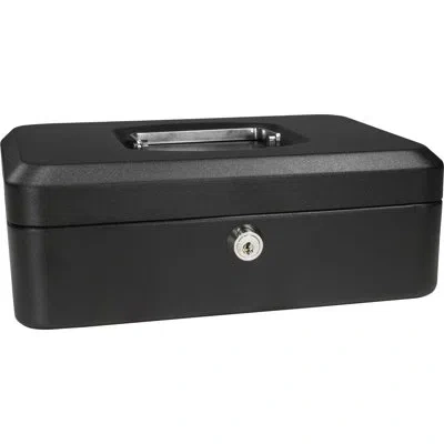 Barska 8" Cash Box W Key Lock Blk In Black
