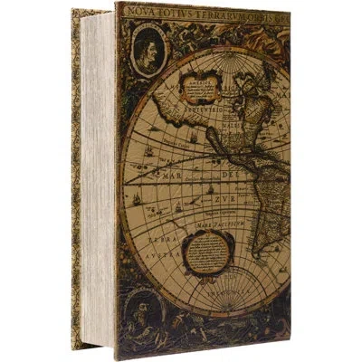 Barska Antique Map Book Lock Box In Antique Map Book;carton Antique