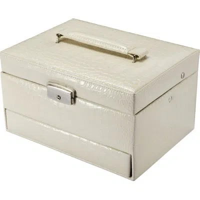 Barska Cheri Bliss Jewelry Case Jc-300 In Cream Faux Croc