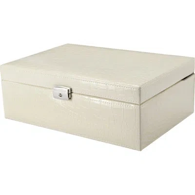Barska Cheri Bliss Jewelry Case Jc-400 In Cream Faux Croc