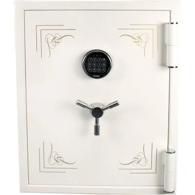 Barska Cubic Ft Keypad Fireproof Jewelry Safe, White In Blanc