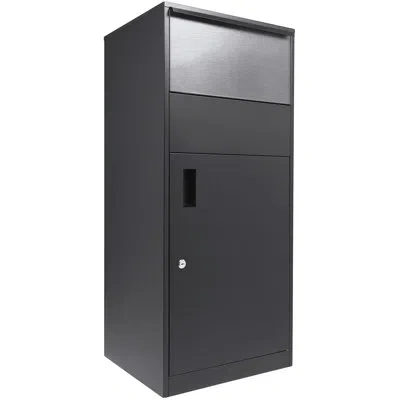 Barska Mpcb-200 Extra Large Single Compartment Locking Parcel Box In Matte Black