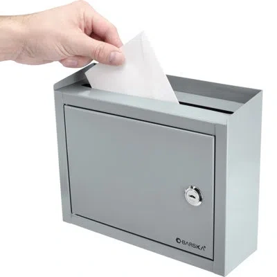 Barska Multi Purpose Drop Box ,9.75 X3 X7.75 Inch In Gray