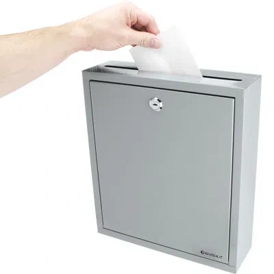 Barska Multi Purpose Drop Box,11.5 X 3.5 X 13 Inch In Gray