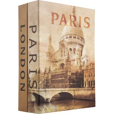 Barska Paris & London Dual Book Lock Box W/key Lock In Brown