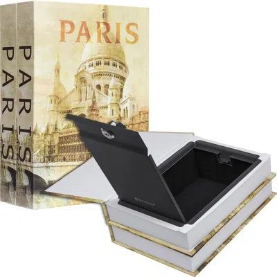 Barska Paris & Pairs Series Dual Book Lock Boxes With Key Lock In Natural