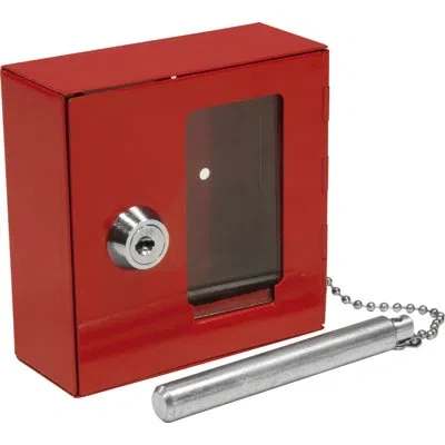 Barska Small Breakable Emergency Key Lock Box In Red;rouge