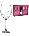 Barski European Handmade Crystalline Swarovski White Wine Glasses Set Of 4 In Clear