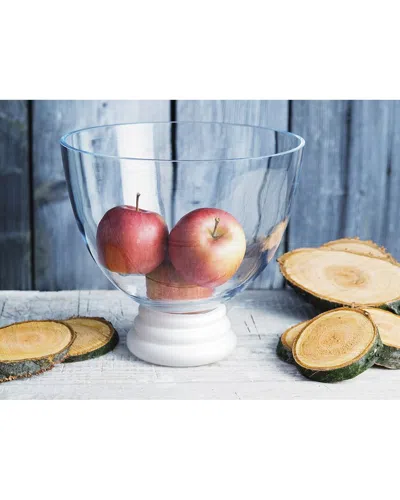 Barski 8in Footed Bowl In White