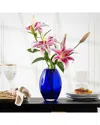 Barski Barrel 8in Cobalt Blue Vase In Blue