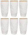 Barski Crystal Glass Hiball Tumblers Set Of 6 In Clear