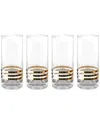 Barski Crystal Glass Highballs Set Of 4 In Clear