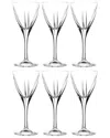 Barski Crystal Wine Goblets Set Of 6 In Clear