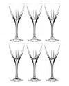 Barski Crystal Wine Goblets Set Of 6 In Clear