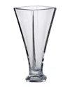 Barski Crystalline 11in Footed Vase With A Twist