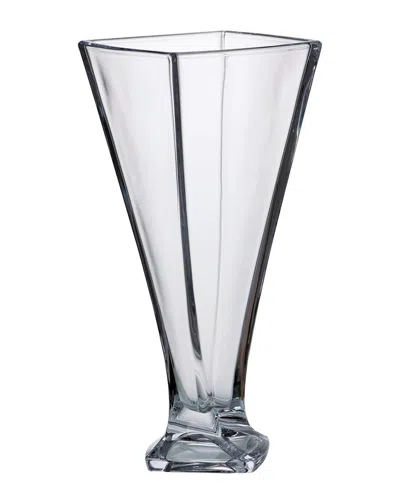 Barski Crystalline 13in Footed Vase With A Twist
