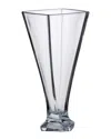 Barski Crystalline 11in Footed Vase With A Twist