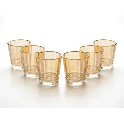 Barski Set Of 6 Double Old Fashioneds In Transparent