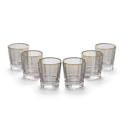 Barski Set Of 6 Double Old Fashioneds In Multi