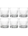 Barski European Crystal Glass Double Old Fashioned Tumblers Set Of 6 In Clear