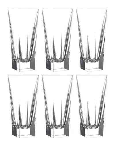 Barski European Crystal Glass Highball Glasses Set Of 6 In Clear